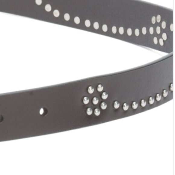 NWT Lucky Brand Brown Genuine Leather Women's Stud Western Belt Size L - Picture 4 of 9